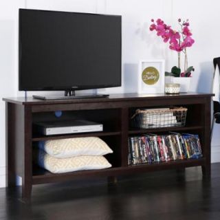 58 inch Espresso Wood TV Stand