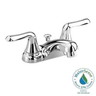 American Standard Colony Soft 4 in. Centerset 2 Handle Low Arc Bathroom Faucet in Polished Chrome with Speed Connect Drain 2275.509.002