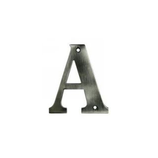 4 in. Solid Brass Residential Letter (Set of 10) (S   Antique Nickel)
