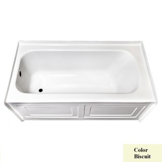 Laurel Mountain Fairhaven Iv Biscuit Acrylic Rectangular Skirted Bathtub with Left Hand Drain (Common 32 in x 60 in; Actual 22.5 in x 31.5 in x 59.75 in