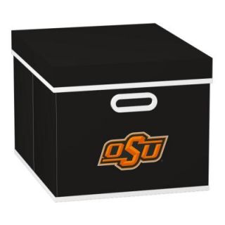 MyOwnersBox College STACKITS Oklahoma State University 12 in. x 10 in. x 15 in. Stackable Black Fabric Storage Cube 12024003COKLS