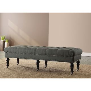 Linon 62 inch Charcoal Isabelle Bed Bench   16465141  