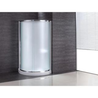 OVE Decors 31 in. x 31 in. x 76 in. Shower Kit with Intimacy Glass, Shower Base and Wall in White OVE Breeze 31 Kit Paris glass with walls