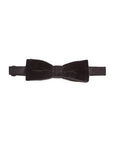 Dolce & Gabbana Solid Velvet Bow Tie, Black