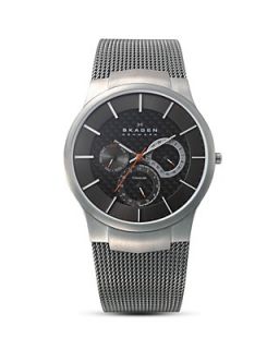 Skagen Silver Mesh Titanium Chrono Watch, 40 mm