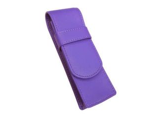 Royce Leather Double Pen Case, Purple   913 PURPLE 6