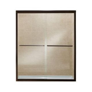 STERLING Finesse 59 5/8 in. x 70 1/16 in. Semi Framed Sliding Shower Door in Deep Bronze 5475 59DR G05
