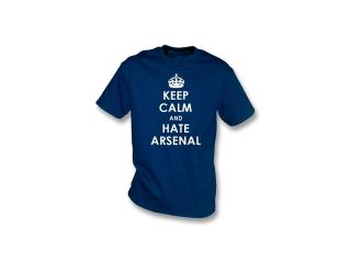 Mens Keep Calm And Hate Arsenal T shirt (Spurs)