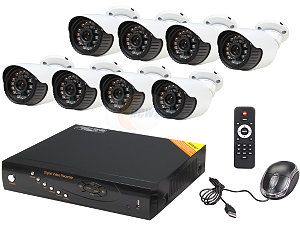 Aposonic A BR25B8 C1TB 16 Channel H.264 960H DVR with 8x 700 TVL Cameras and 1TB HDD pre installed, Mac OSX Fully Supported