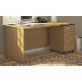 Bush Business Furniture Series C Writing Desk with 3 Drawer File