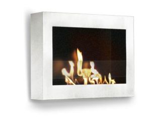 Anywhere SoHo Indoor Wall Mount Fireplace White High Gloss
