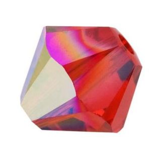 Swarovski Crystal, #5328 Bicone Beads 8mm, 8 Pieces, Lt Siam AB