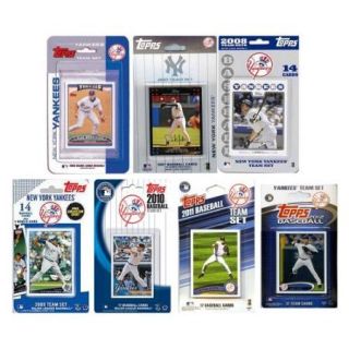MLB New York Yankees 7 Different Licensed Trading Card Team Sets