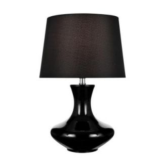 Illumine Designer 17 in. Black CFL Table Lamp CLI LS 22313BLK