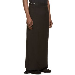 Thamanyah Black Silk Wraparound Zar Skirt