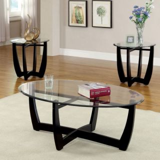 Furniture of America Shilton Modern 3 Piece Open Accent Table Set