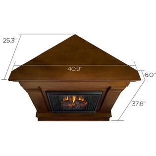 Real Flame  Chateau Corner Electric Fireplace in Espresso 38Hx41Wx25D