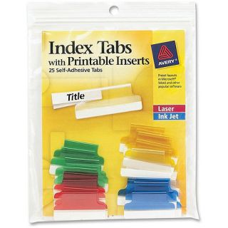 Avery Self Adhesive Index Tabs with Printable Inserts