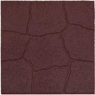 Envirotile 18 in. x 18 in. Flagstone Terra Cotta Rubber Paver DISCONTINUED MT5000699