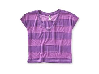 Aeropostale Womens Sheer Stripe Wide Basic T Shirt 792 M