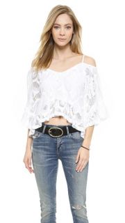 Nightcap x Carisa Rene Crochet Ruffle Blouse