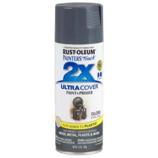 Rust Oleum Painter's Touch 2X 12 oz. Gloss Dark Gray General Purpose Spray Paint 249115