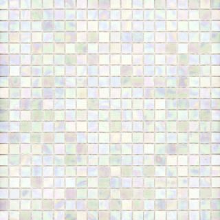 Elida Glass Glossy Mosaic in White Oyster