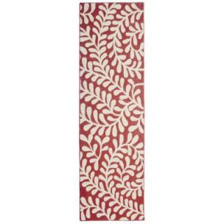 Lanart Fiona Red Polyester 2 ft. 6 in. x 8 ft. Rug Runner FIONA2X8RD