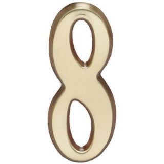 Whitehall Products 4 in. Satin Brass Number 8 12808