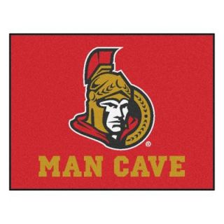 FANMATS Ottawa Senators Red Man Cave 2 ft. 10 in. x 3 ft. 9 in. Accent Rug 14465