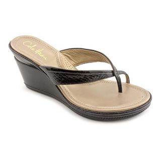 Cole Haan Womens Air Caprice Thong Patent Leather Sandals (Size 8.5