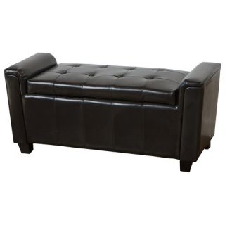 Home Loft Concepts Kate Tufted Leather Storage Ottoman