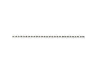 14k White Gold 30 inch 1.80 mm Handmade Diamond cut Rope Chain Necklace