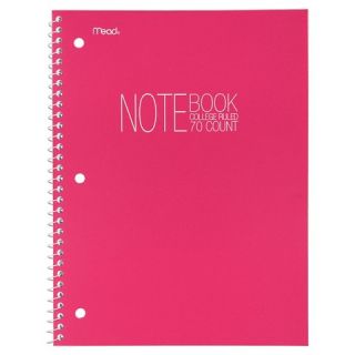 Mead 70 Page Poly College Ruled Notebook   Pink