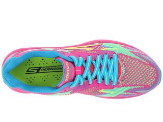 SKECHERS Go Run Ultra   Road Hot Pink/Turquoise