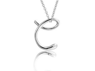 Bling Jewelry Sterling Silver Letter C Script Initial Pendant 18 inches