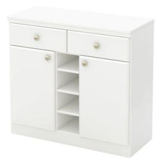 South Shore Furniture Morgan Laminated Particleboard 2 Drawer Cabinet in Pure White 7260770