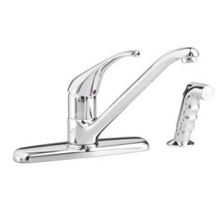 American Standard Reliant+ Single Handle Standard Kitchen Faucet with Side Sprayer in Polished Chrome 4205.001.002
