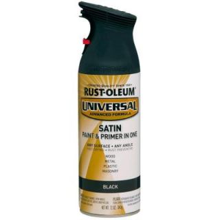 Rust Oleum Universal 12 oz. All Surface Satin Black Spray Paint and Primer in One (Case of 6) 265545