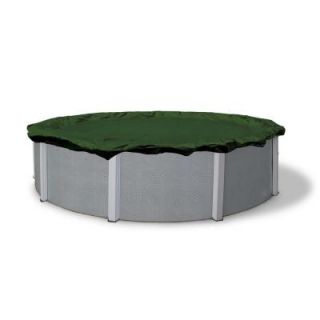 Blue Wave 12 Year 24 ft. Round Forest Green Above Ground Winter Pool Cover BWC808