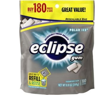 Eclipse Polar Ice Sugarfree Gum, 180 piece bag