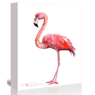 Pink Flamingo Painting Print on Gallery Wrapped Canvas by Americanflat