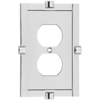 Stanley National Hardware Meis 20 Amp Single Outlet   Chrome DISCONTINUED V8079 SGL OUTLET PLTCHR