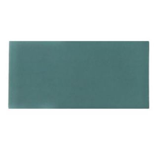 Splashback Tile Contempo Turquoise Frosted Glass Mosaic Floor and Wall Tile   3 in. x 6 in. x 8 mm Tile Sample L5B11