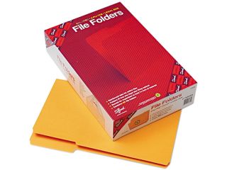 Smead 17234 File Folders, 1/3 Cut, Reinforced Top Tab, Legal, Goldenrod, 100/Box