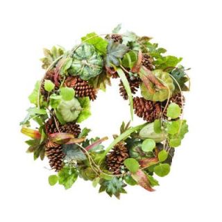 Home Decorators Collection 24 in. Artificial Fall Wreath with Heirloom Pumpkins 9307400610