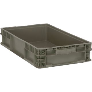 Quantum Straight Wall Container — 24in.L x 15in.W x 5in.H, Model# RSO2415-5  Totes