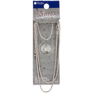 Blue Moon Story Lockets Necklace, 20", 1.5mm