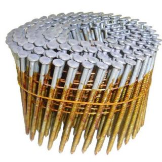 Hitachi 2 in. x 0.099 in. Full Round Head Ring Shank Hot Dipped Galvanized Wire Coil Framing Nails (5,000 Pack) 12700