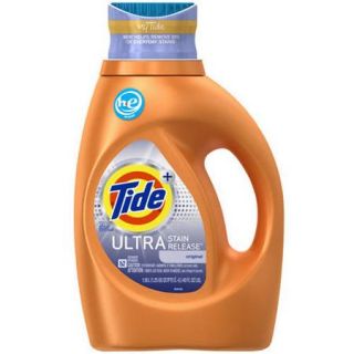 Tide Ultra Stain Release HE Turbo Clean Liquid Laundry Detergent, 19 Loads 37 oz